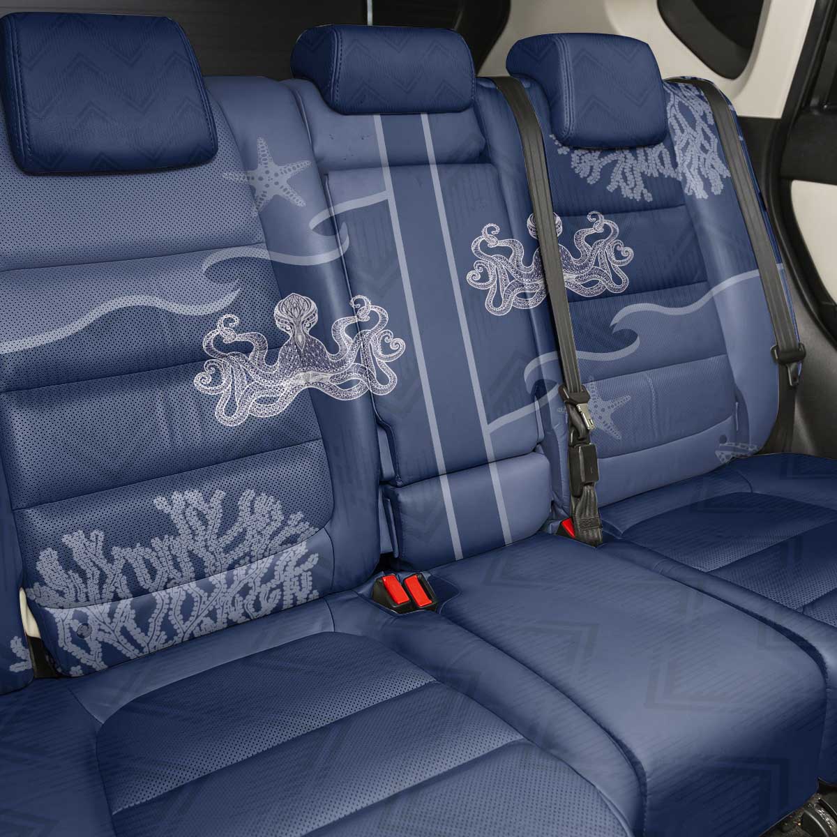 Western Yoke Back Car Seat Cover Octopus And Coral Cowboy Style - Wonder Print Shop