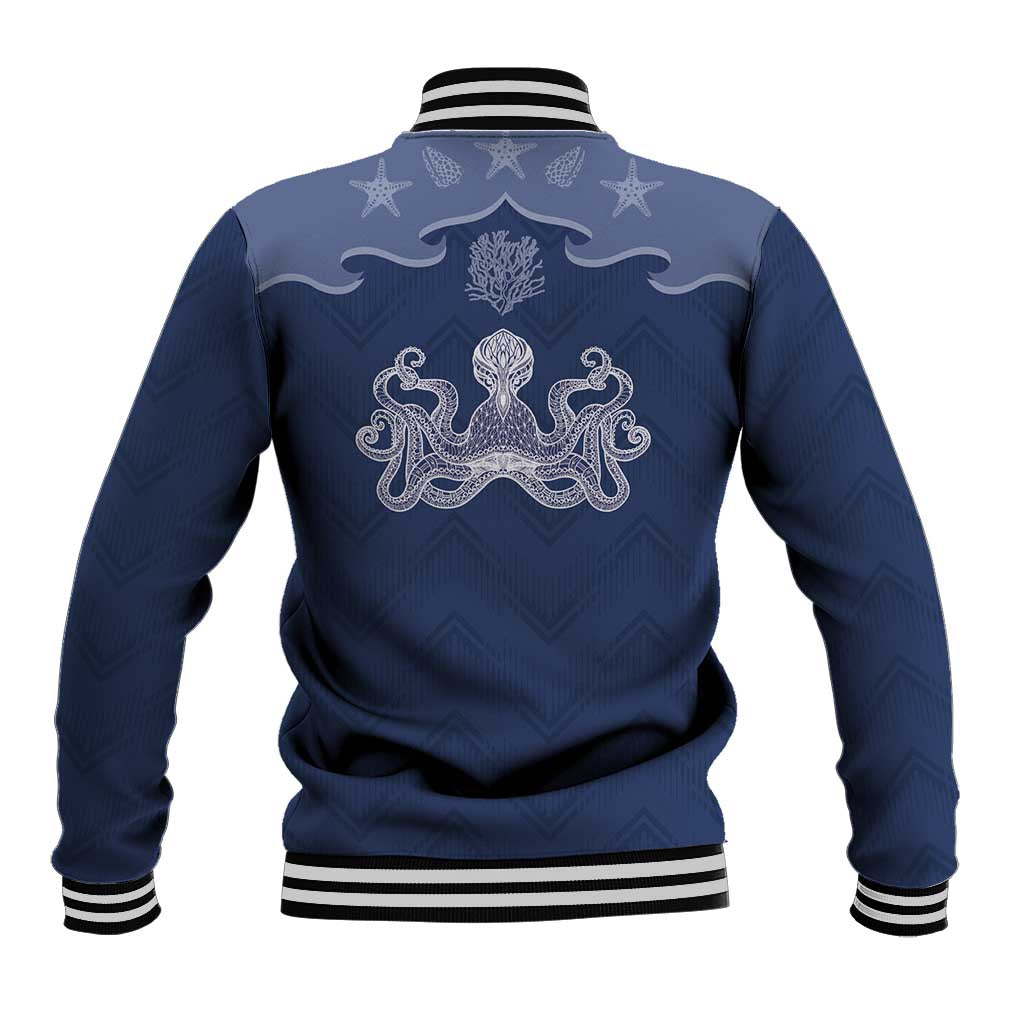 Western Yoke Baseball Jacket Octopus And Coral Cowboy Style - Wonder Print Shop