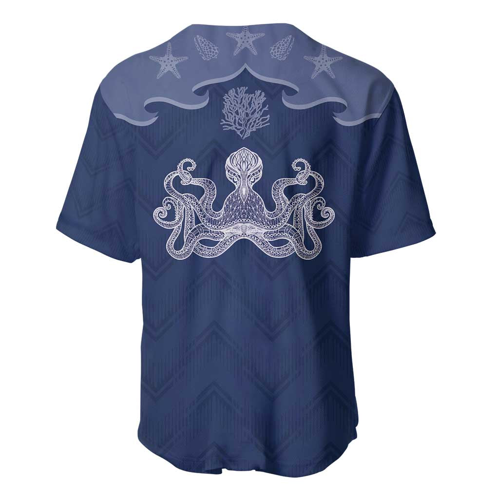 Western Yoke Baseball Jersey Octopus And Coral Cowboy Style - Wonder Print Shop