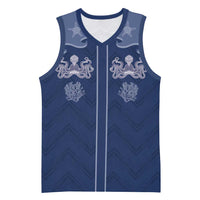 Western Yoke Basketball Jersey Octopus And Coral Cowboy Style - Wonder Print Shop