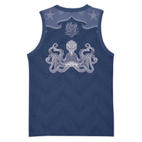 Western Yoke Basketball Jersey Octopus And Coral Cowboy Style - Wonder Print Shop