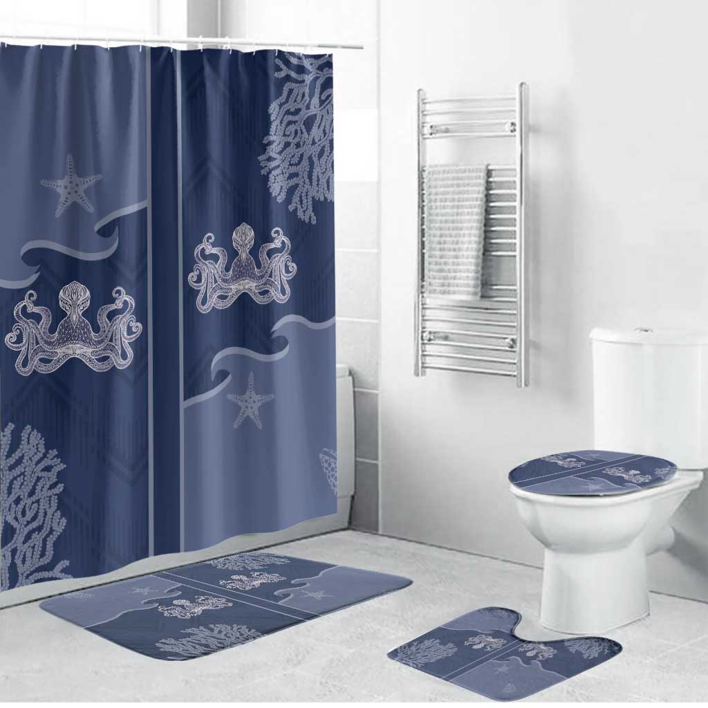 Western Yoke Bathroom Set Octopus And Coral Cowboy Style - Wonder Print Shop