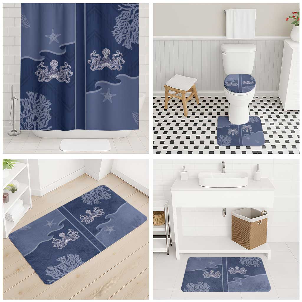 Western Yoke Bathroom Set Octopus And Coral Cowboy Style - Wonder Print Shop