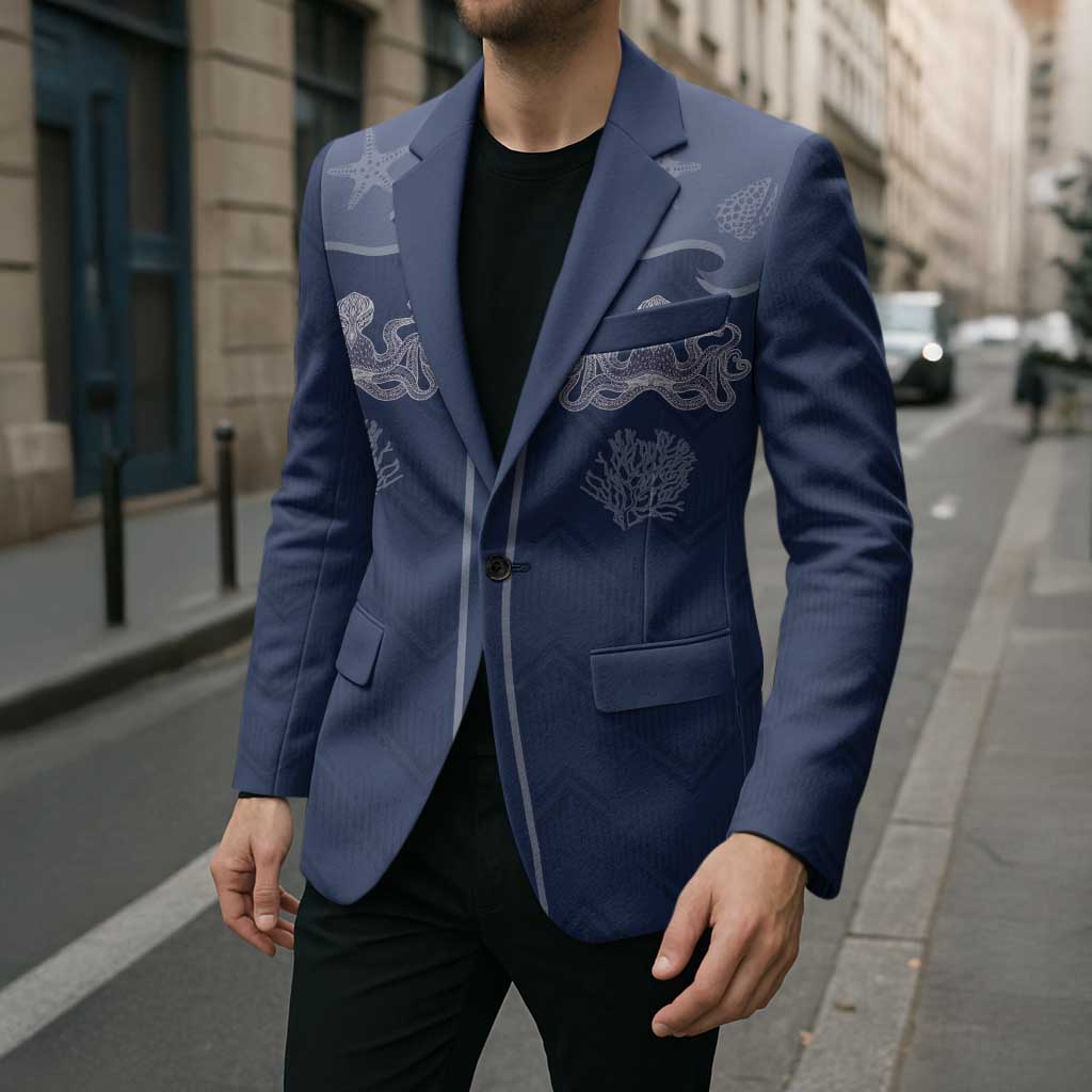 Western Yoke Blazer Octopus And Coral Cowboy Style - Wonder Print Shop