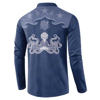 Western Yoke Button Sweatshirt Octopus And Coral Cowboy Style - Wonder Print Shop