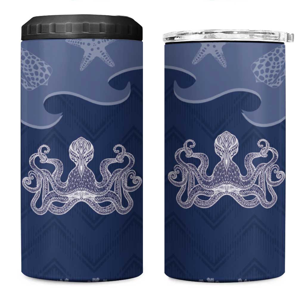 Western Yoke 4 in 1 Can Cooler Tumbler Octopus And Coral Cowboy Style - Wonder Print Shop