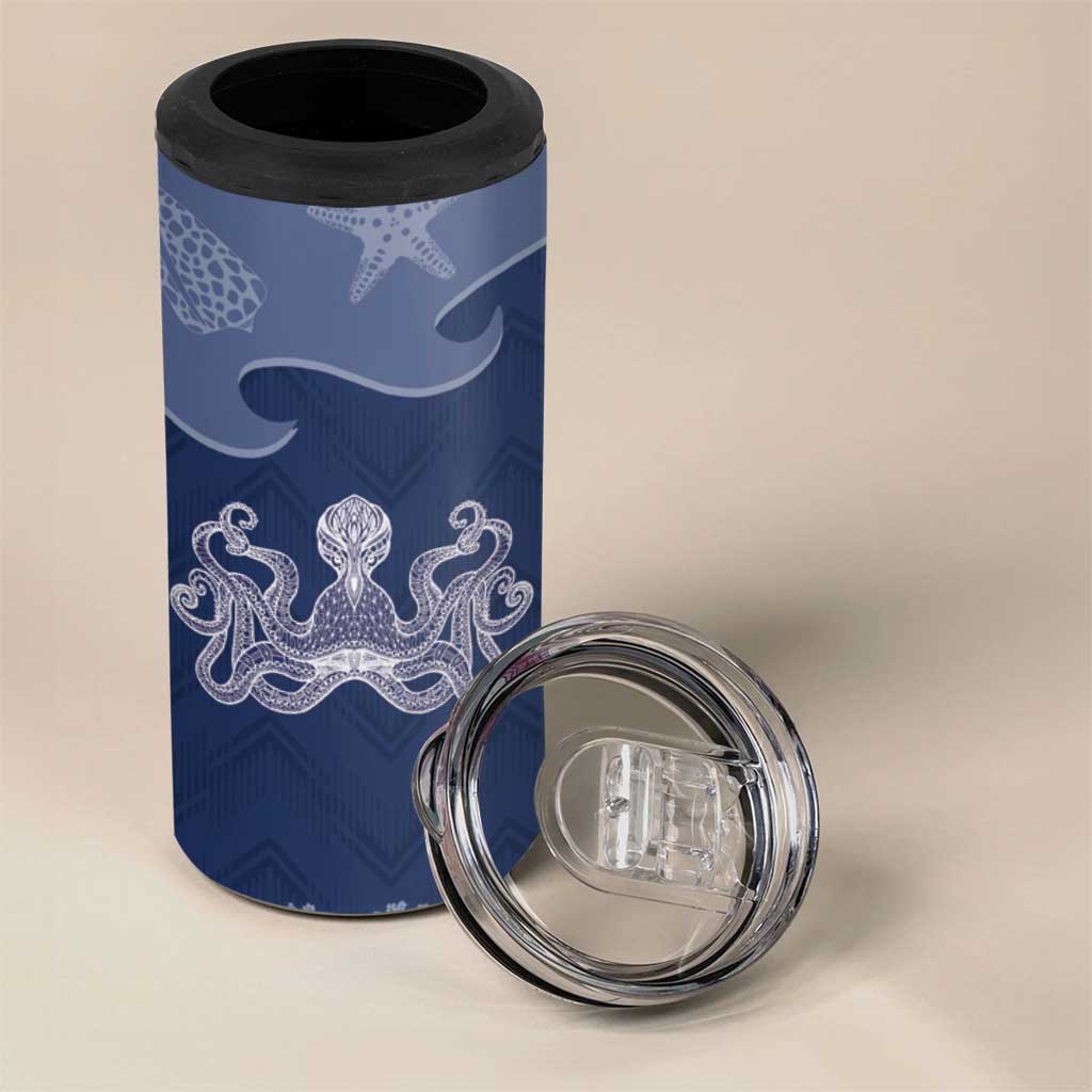 Western Yoke 4 in 1 Can Cooler Tumbler Octopus And Coral Cowboy Style - Wonder Print Shop