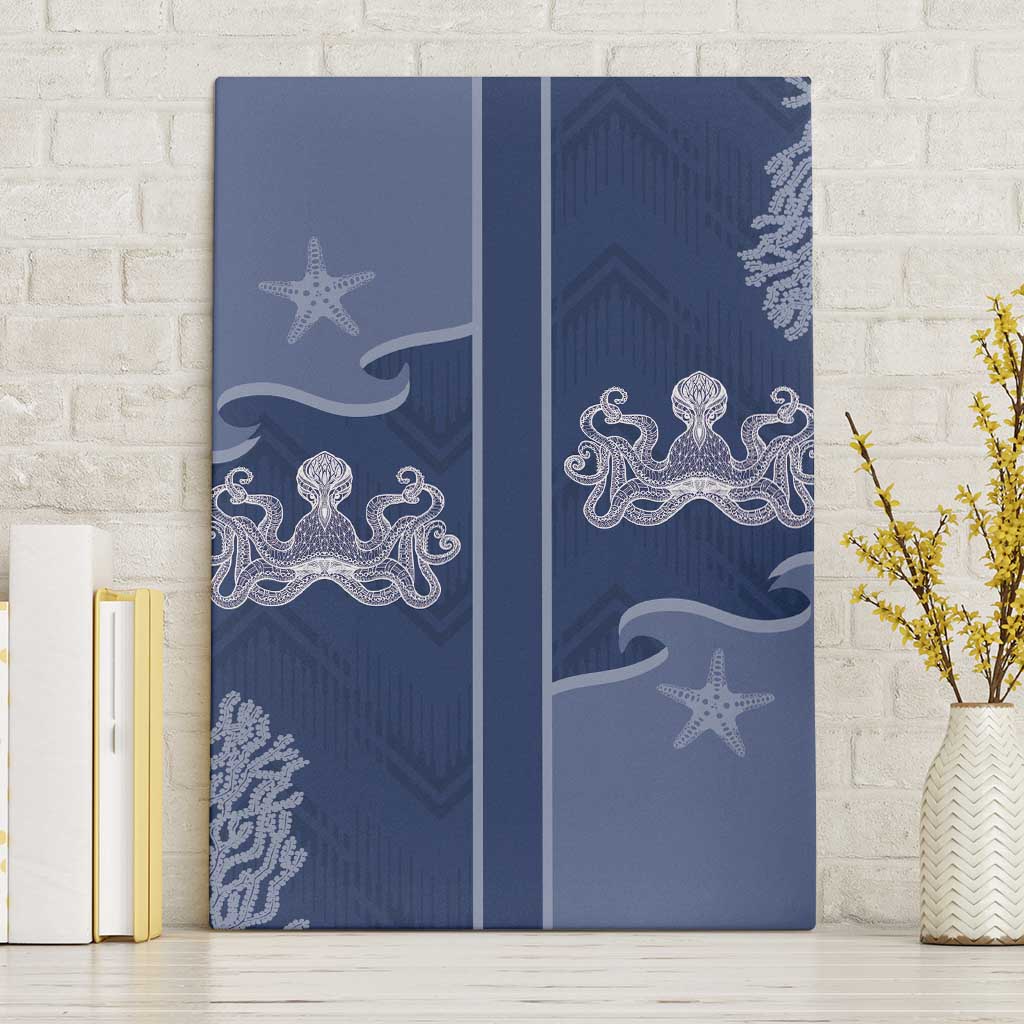 Western Yoke Canvas Wall Art Octopus And Coral Cowboy Style - Wonder Print Shop