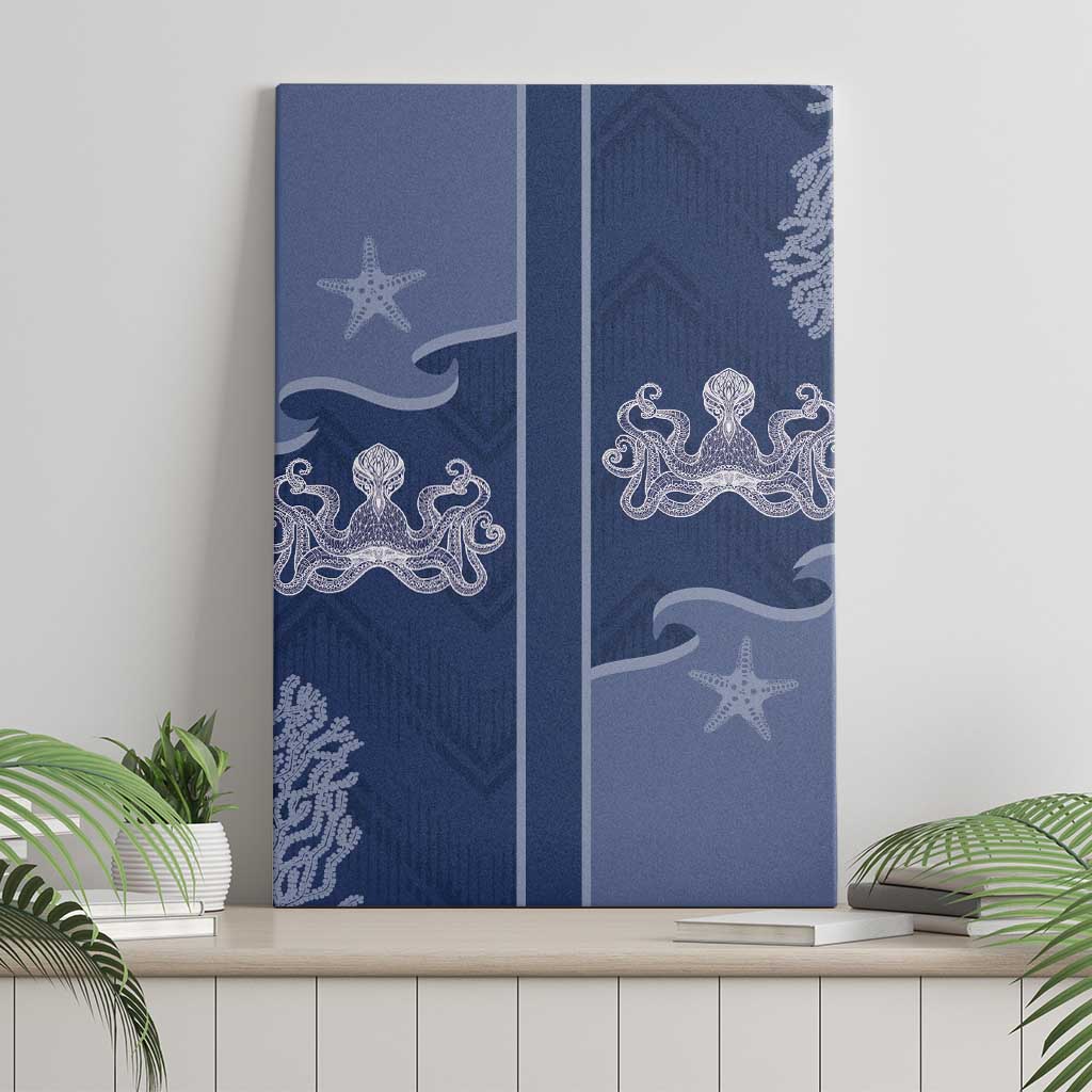 Western Yoke Canvas Wall Art Octopus And Coral Cowboy Style - Wonder Print Shop