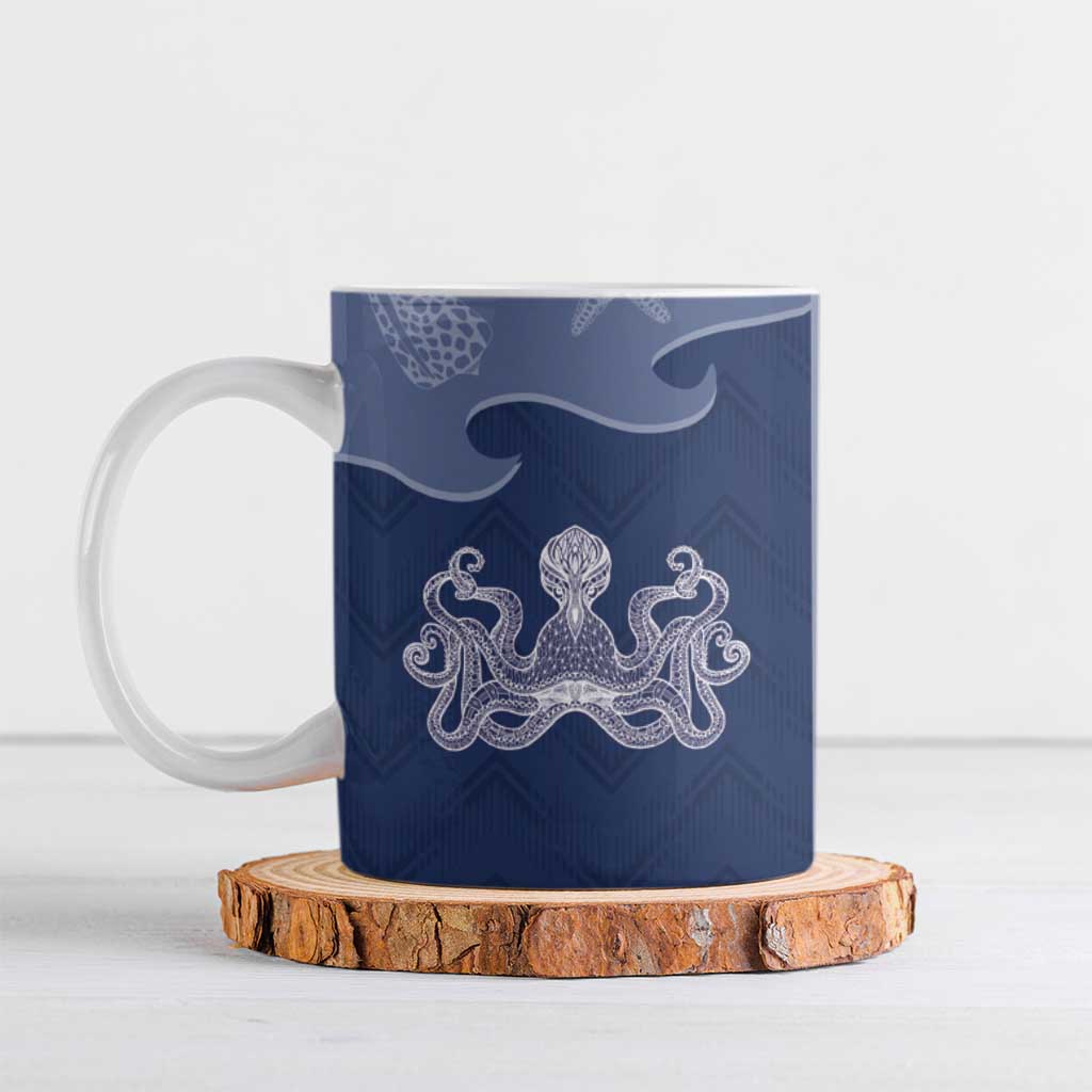 Western Yoke Ceramic Mug Octopus And Coral Cowboy Style - Wonder Print Shop