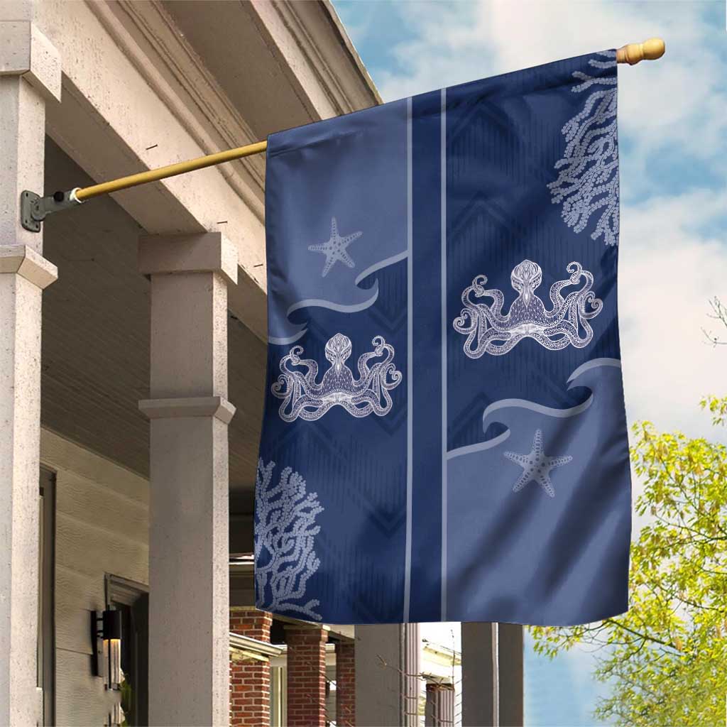 Western Yoke Garden Flag Octopus And Coral Cowboy Style - Wonder Print Shop