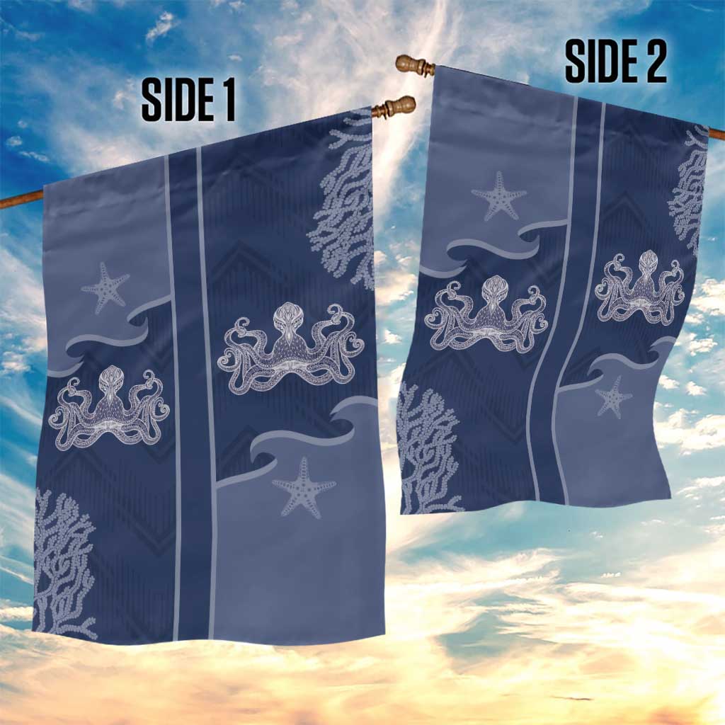 Western Yoke Garden Flag Octopus And Coral Cowboy Style - Wonder Print Shop