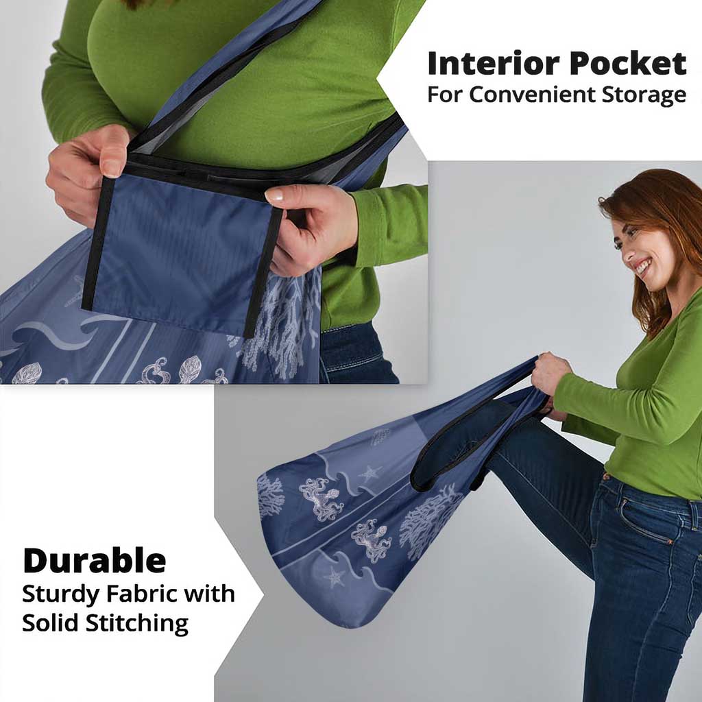 Western Yoke Grocery Bag Octopus And Coral Cowboy Style - Wonder Print Shop