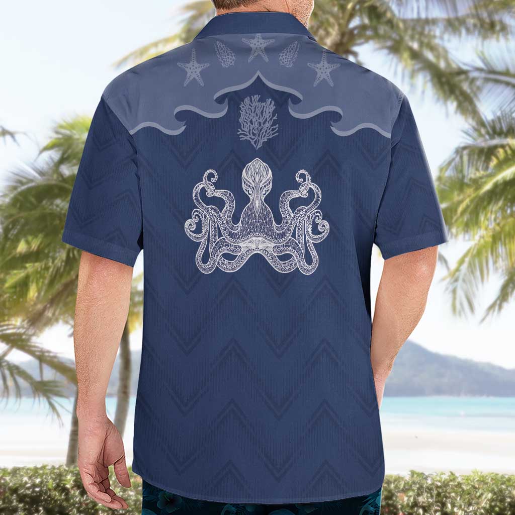 Western Yoke Hawaiian Shirt Octopus And Coral Cowboy Style - Wonder Print Shop