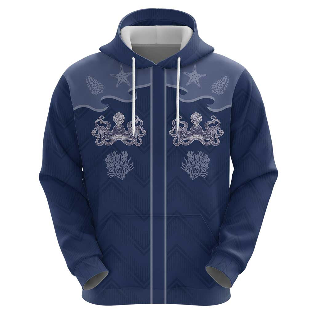 Western Yoke Hoodie Octopus And Coral Cowboy Style - Wonder Print Shop