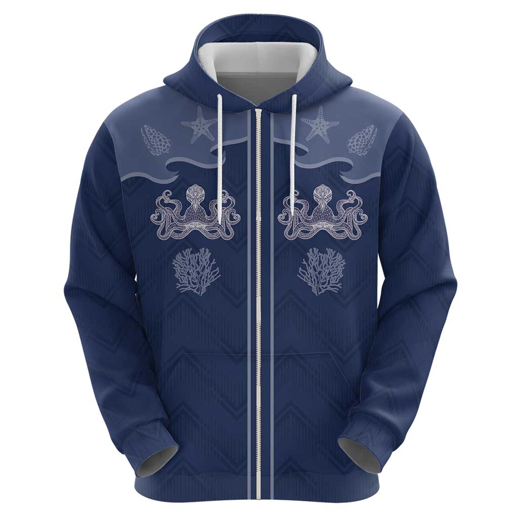 Western Yoke Hoodie Octopus And Coral Cowboy Style - Wonder Print Shop