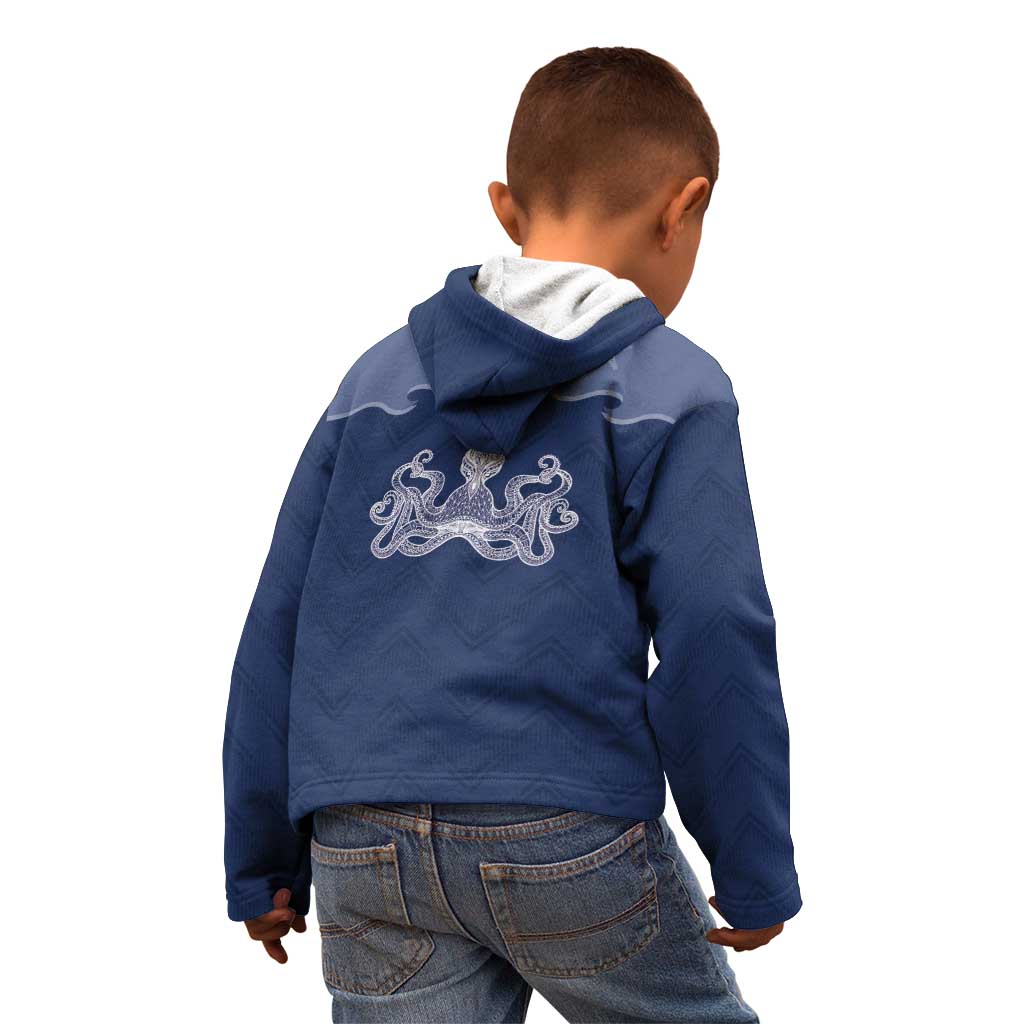 Western Yoke Kid Hoodie Octopus And Coral Cowboy Style - Wonder Print Shop