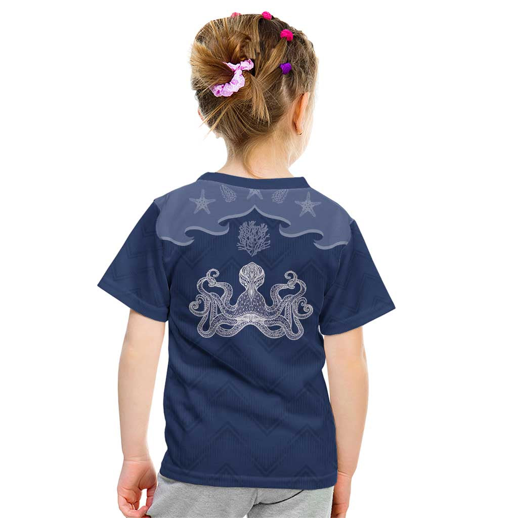 Western Yoke Kid T Shirt Octopus And Coral Cowboy Style - Wonder Print Shop