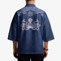 Western Yoke Kimono Octopus And Coral Cowboy Style - Wonder Print Shop