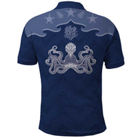 Western Yoke Polo Shirt Octopus And Coral Cowboy Style - Wonder Print Shop