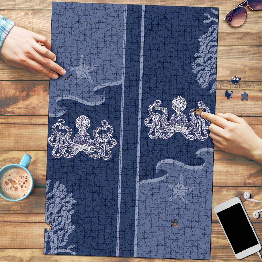 Western Yoke Puzzle Octopus And Coral Cowboy Style - Wonder Print Shop