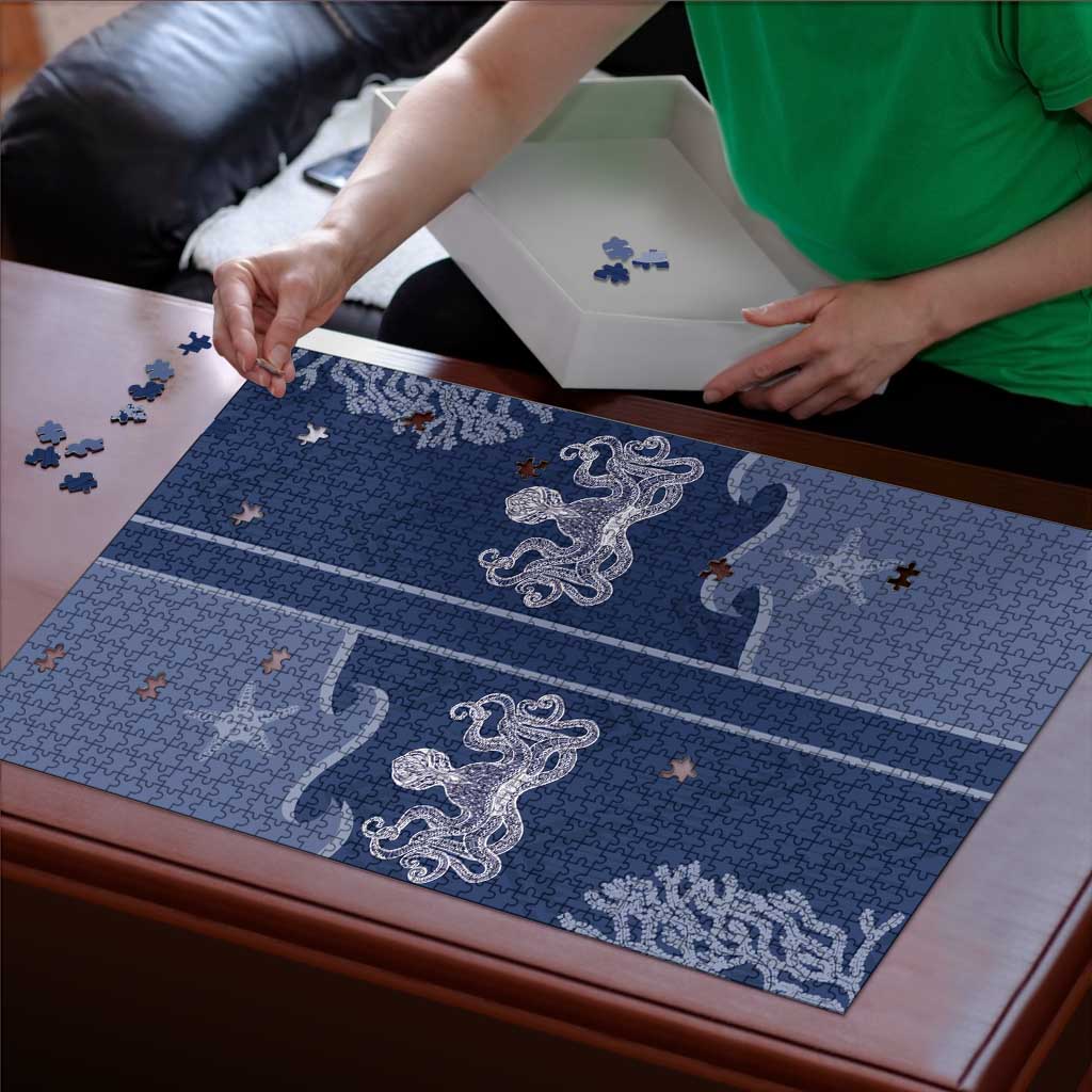 Western Yoke Puzzle Octopus And Coral Cowboy Style - Wonder Print Shop