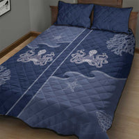 Western Yoke Quilt Bed Set Octopus And Coral Cowboy Style - Wonder Print Shop