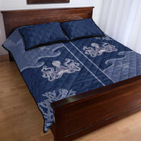 Western Yoke Quilt Bed Set Octopus And Coral Cowboy Style - Wonder Print Shop