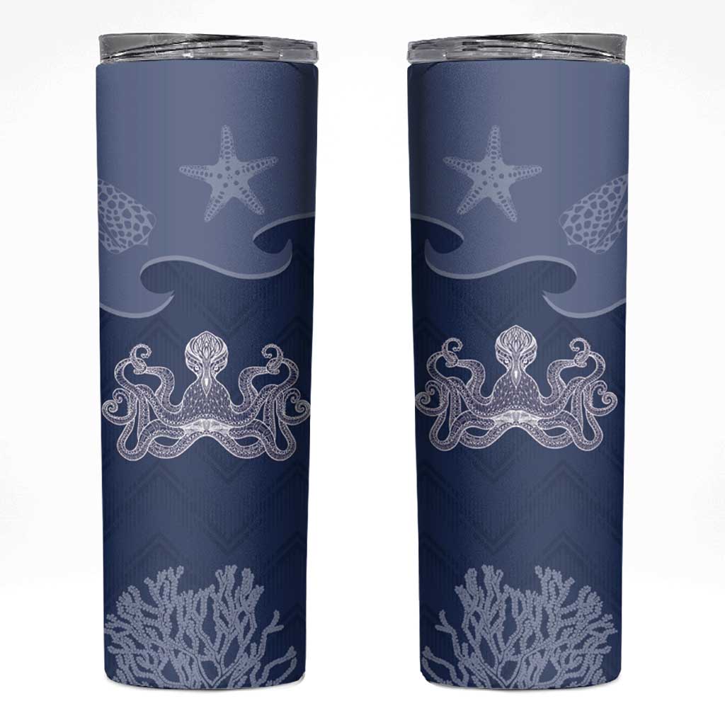 Western Yoke Skinny Tumbler Octopus And Coral Cowboy Style - Wonder Print Shop