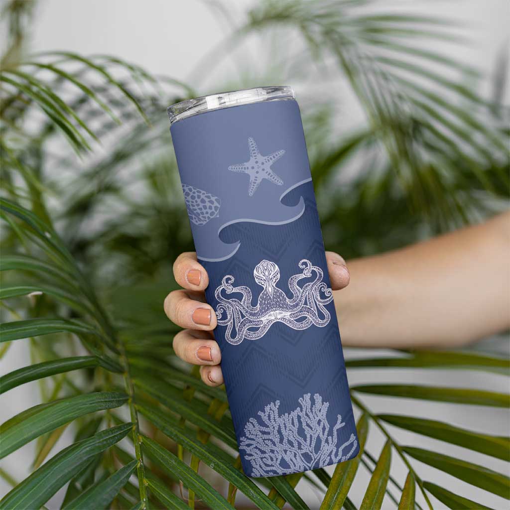 Western Yoke Skinny Tumbler Octopus And Coral Cowboy Style - Wonder Print Shop