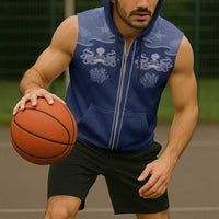 Western Yoke Sleeveless Zip Hoodie Octopus And Coral Cowboy Style - Wonder Print Shop