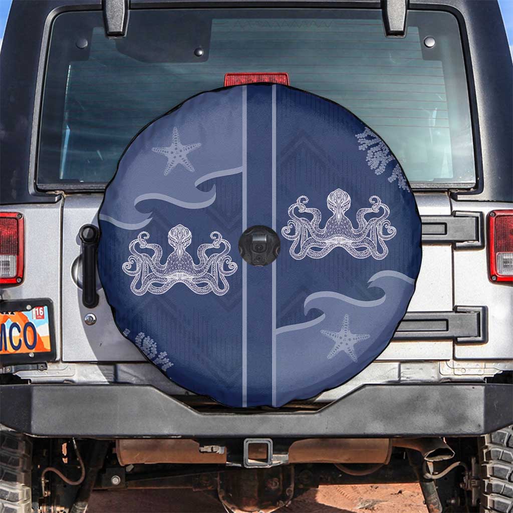 Western Yoke Spare Tire Cover Octopus And Coral Cowboy Style - Wonder Print Shop