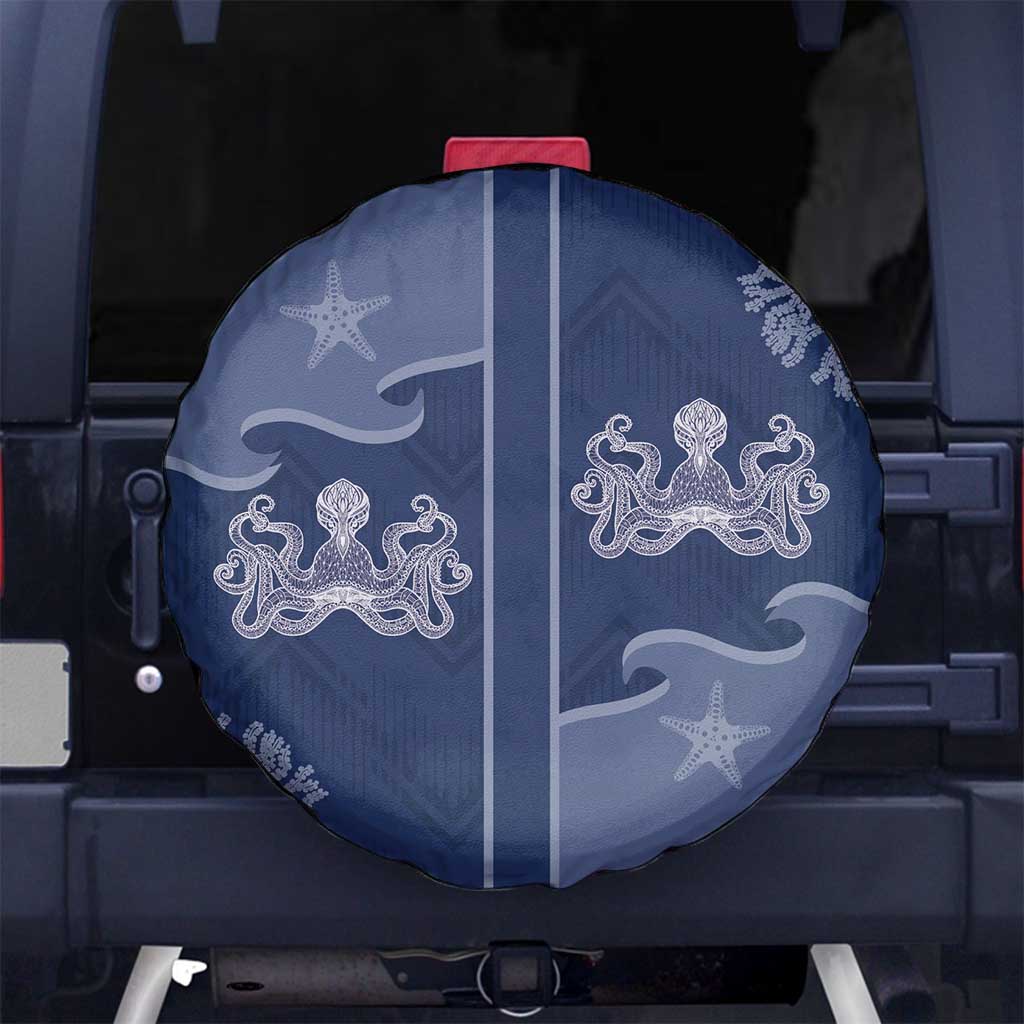 Western Yoke Spare Tire Cover Octopus And Coral Cowboy Style - Wonder Print Shop