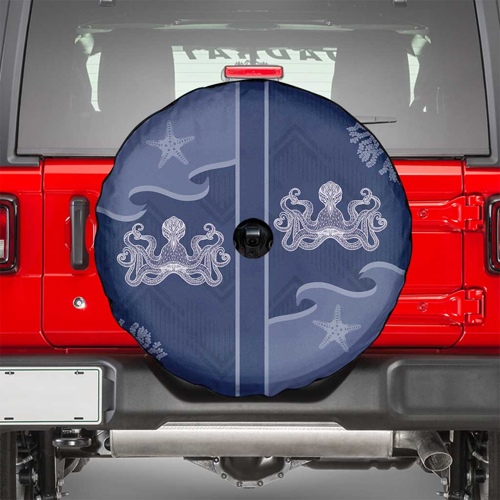 Western Yoke Spare Tire Cover Octopus And Coral Cowboy Style - Wonder Print Shop