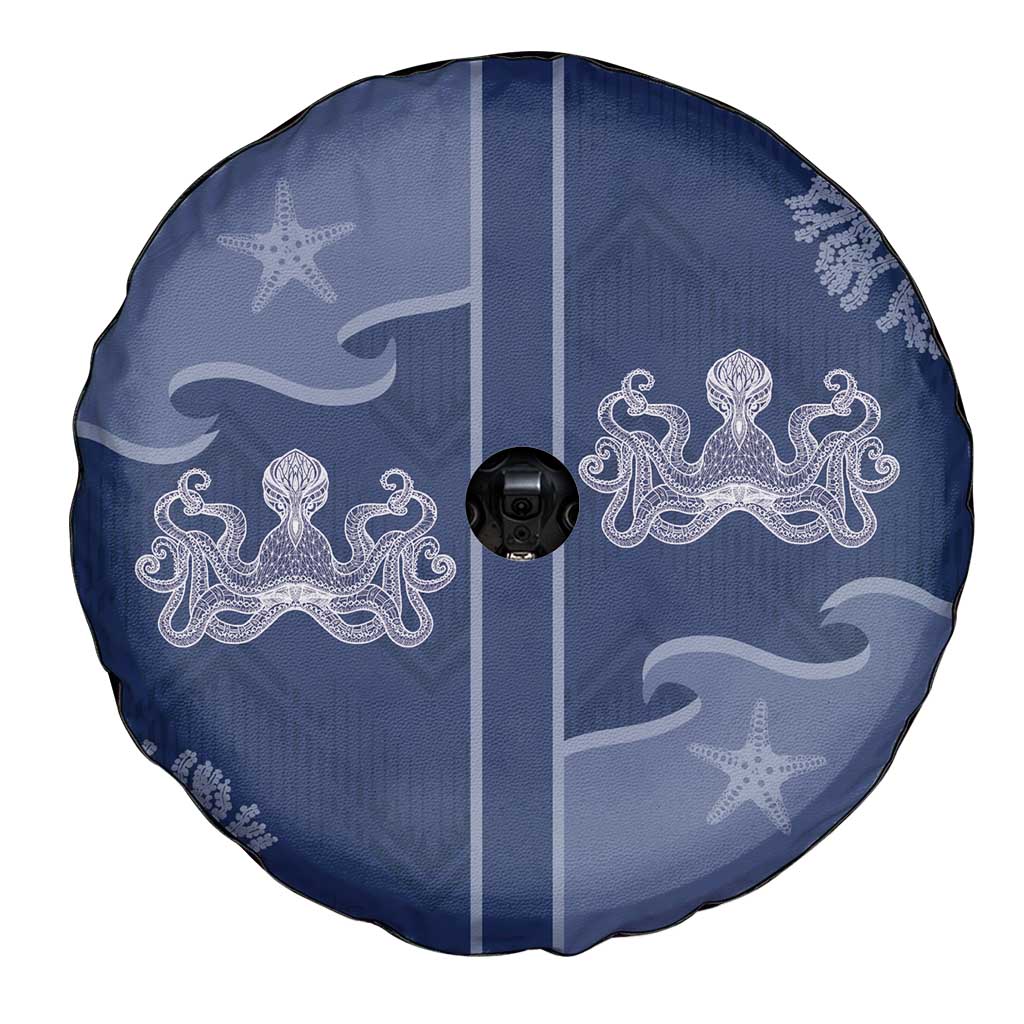 Western Yoke Spare Tire Cover Octopus And Coral Cowboy Style - Wonder Print Shop