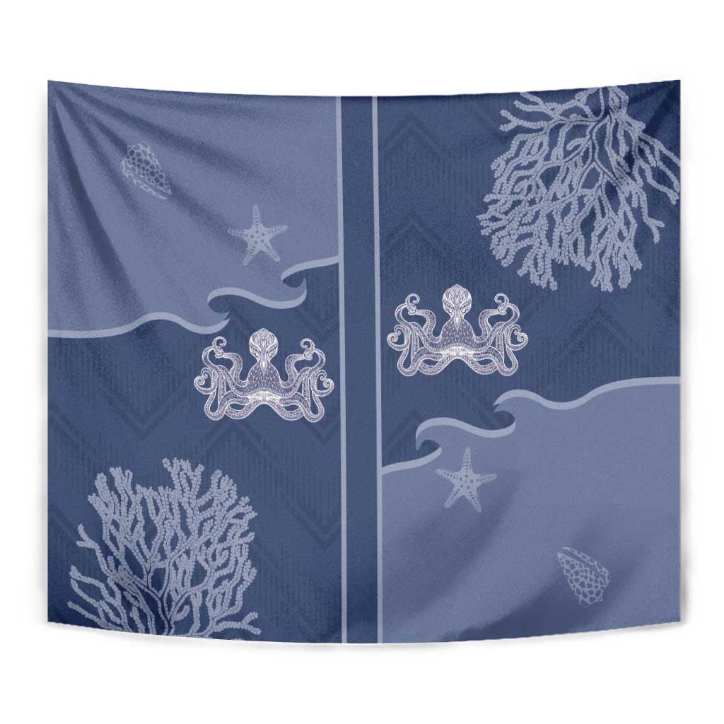 Western Yoke Tapestry Octopus And Coral Cowboy Style - Wonder Print Shop