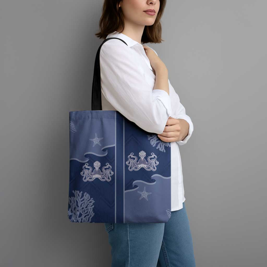 Western Yoke Tote Bag Octopus And Coral Cowboy Style - Wonder Print Shop