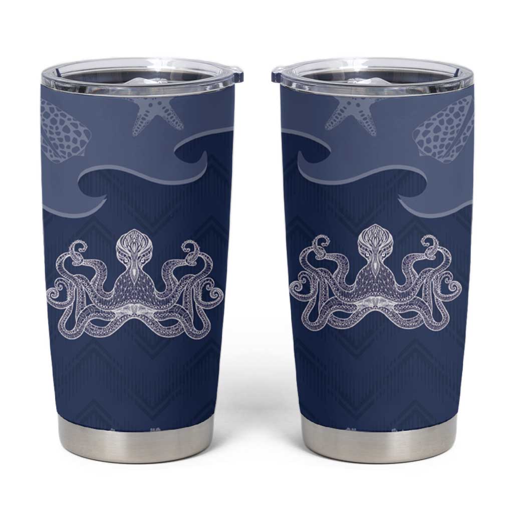 Western Yoke Tumbler Cup Octopus And Coral Cowboy Style - Wonder Print Shop