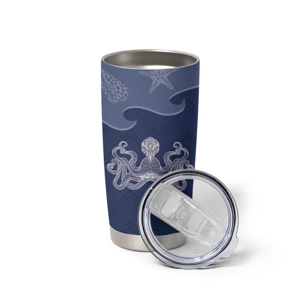 Western Yoke Tumbler Cup Octopus And Coral Cowboy Style - Wonder Print Shop