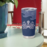 Western Yoke Tumbler Cup Octopus And Coral Cowboy Style - Wonder Print Shop
