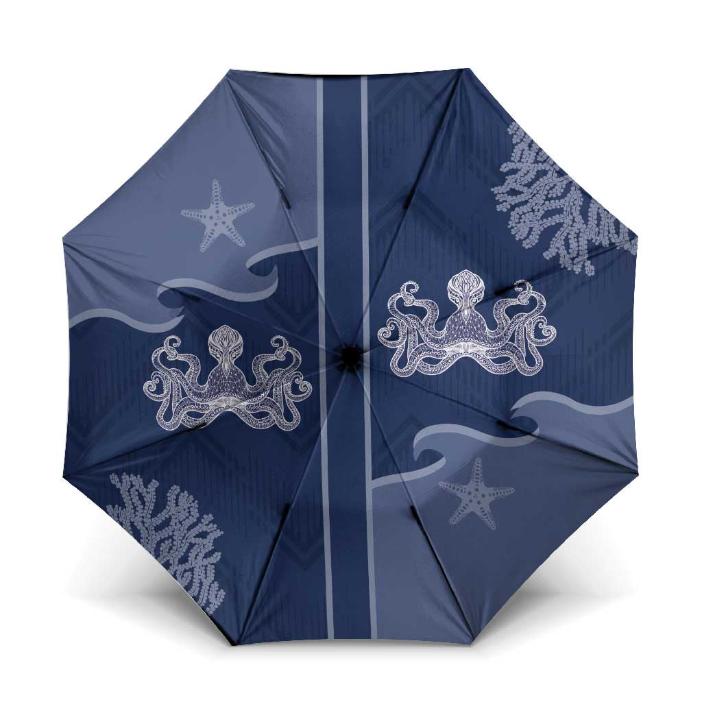 Western Yoke Umbrella Octopus And Coral Cowboy Style - Wonder Print Shop