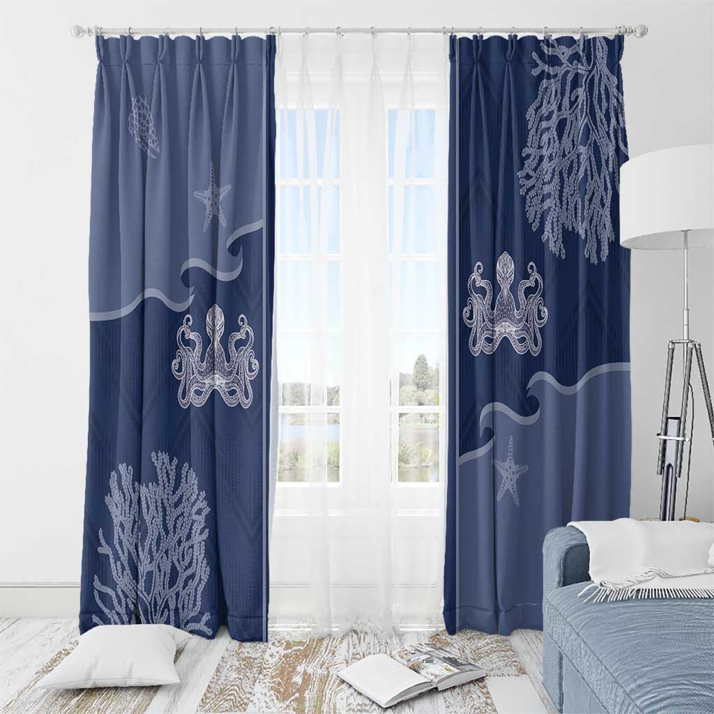 Western Yoke Window Curtain Octopus And Coral Cowboy Style - Wonder Print Shop