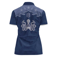 Western Yoke Women Polo Shirt Octopus And Coral Cowboy Style - Wonder Print Shop