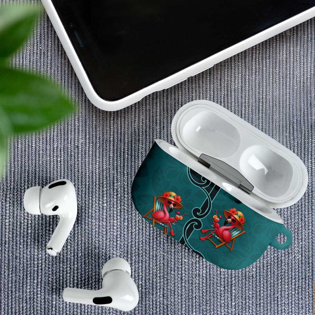 Western Yoke AirPods Case Flamingo Relax Cowboy Style - Wonder Print Shop