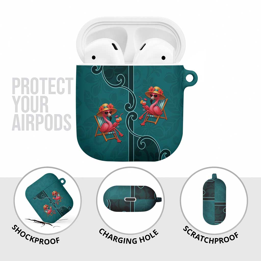 Western Yoke AirPods Case Flamingo Relax Cowboy Style - Wonder Print Shop