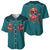 Western Yoke Baseball Jersey Flamingo Relax Cowboy Style - Wonder Print Shop