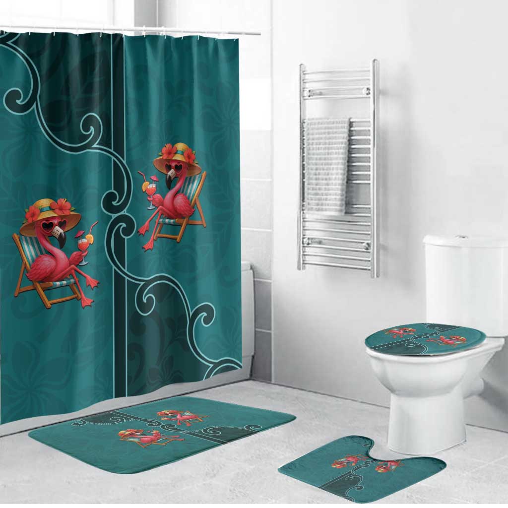 Western Yoke Bathroom Set Flamingo Relax Cowboy Style - Wonder Print Shop