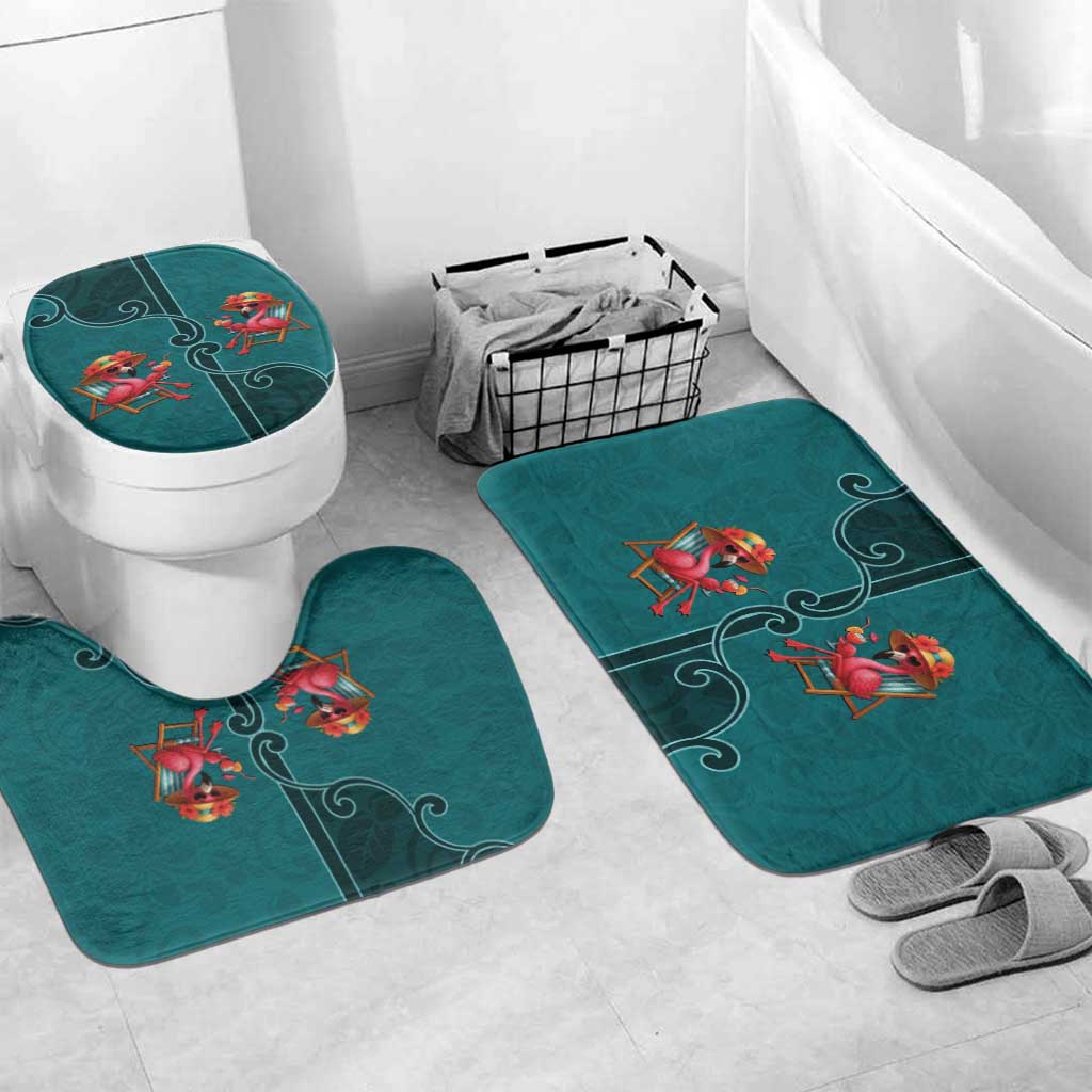 Western Yoke Bathroom Set Flamingo Relax Cowboy Style - Wonder Print Shop
