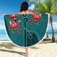 Western Yoke Beach Blanket Flamingo Relax Cowboy Style - Wonder Print Shop