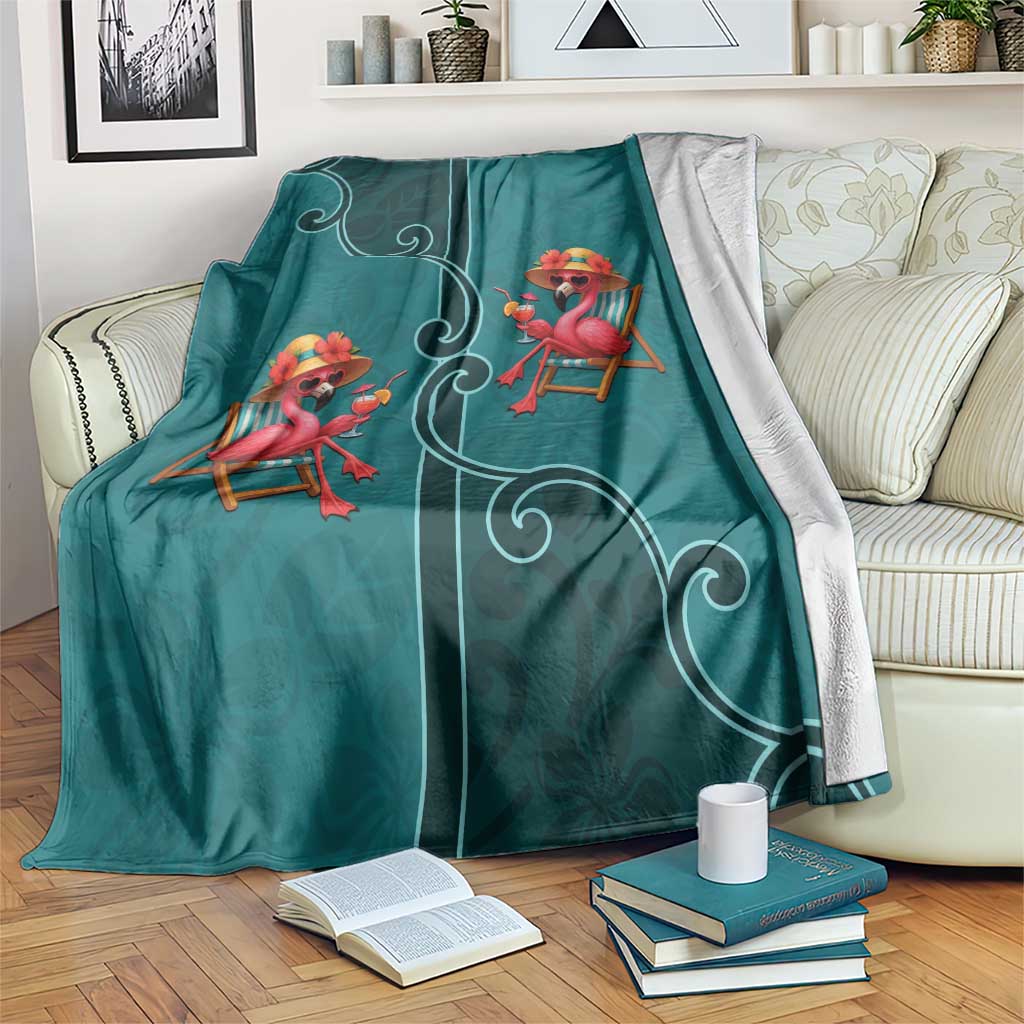 Western Yoke Blanket Flamingo Relax Cowboy Style - Wonder Print Shop